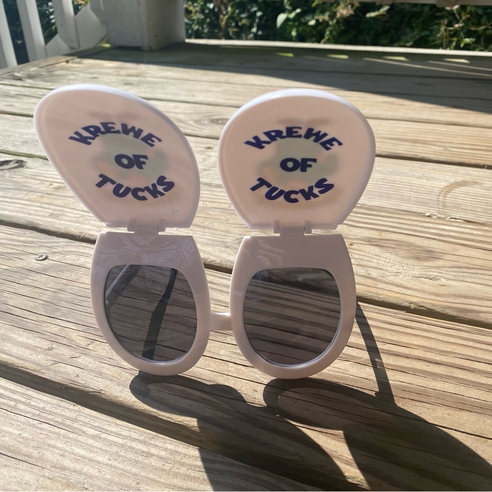 Krewe of Tucks Mardi Gras Toilet Sunglasses